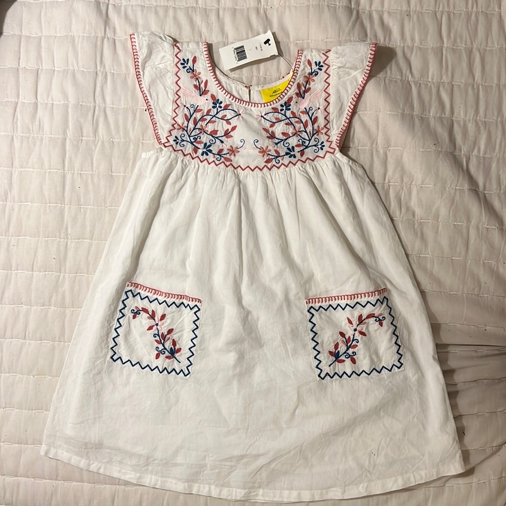 Girls Roller Rabbit embroidered dress